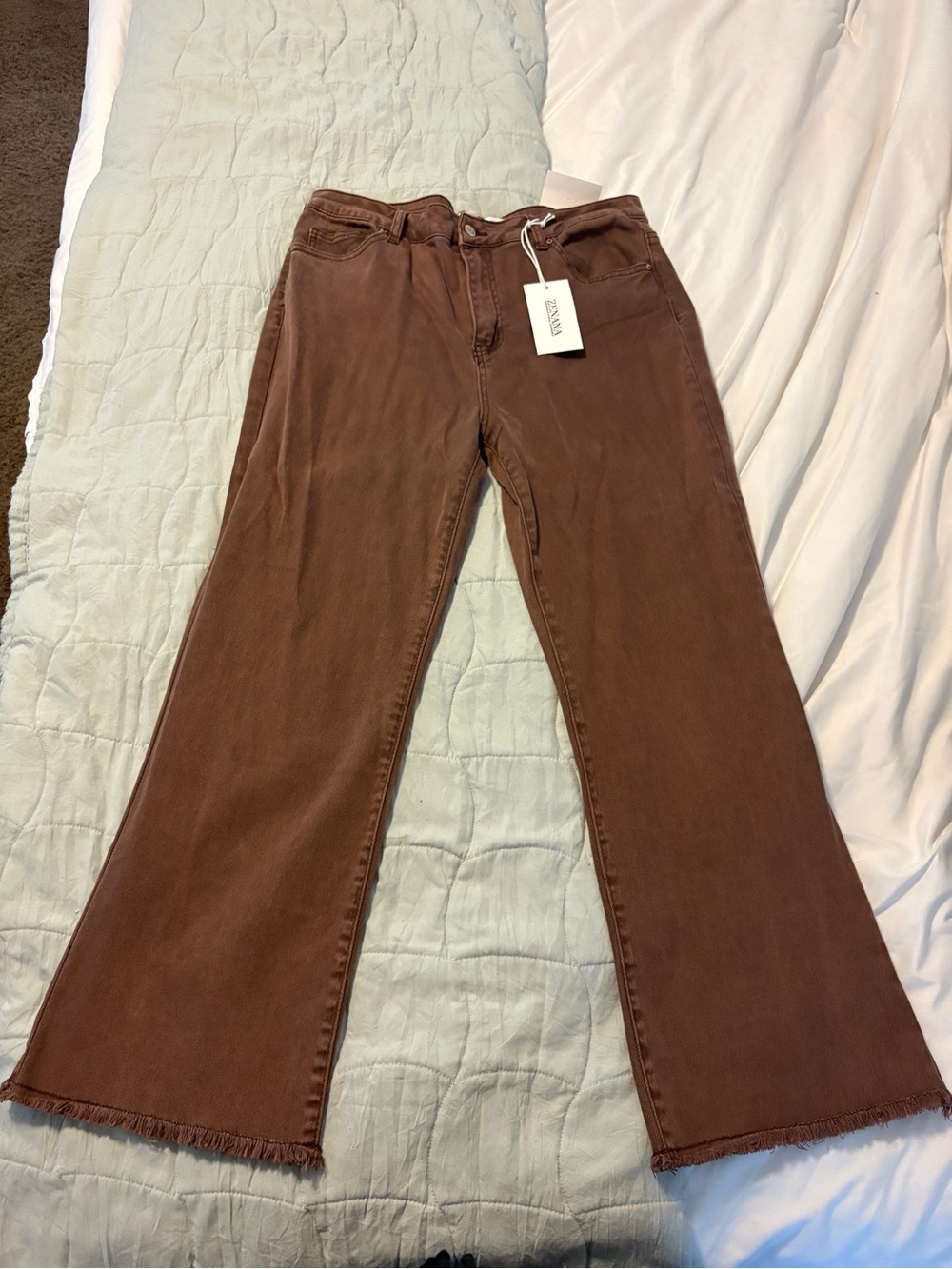 Zenana Outfitters Brown Flare Jeans
